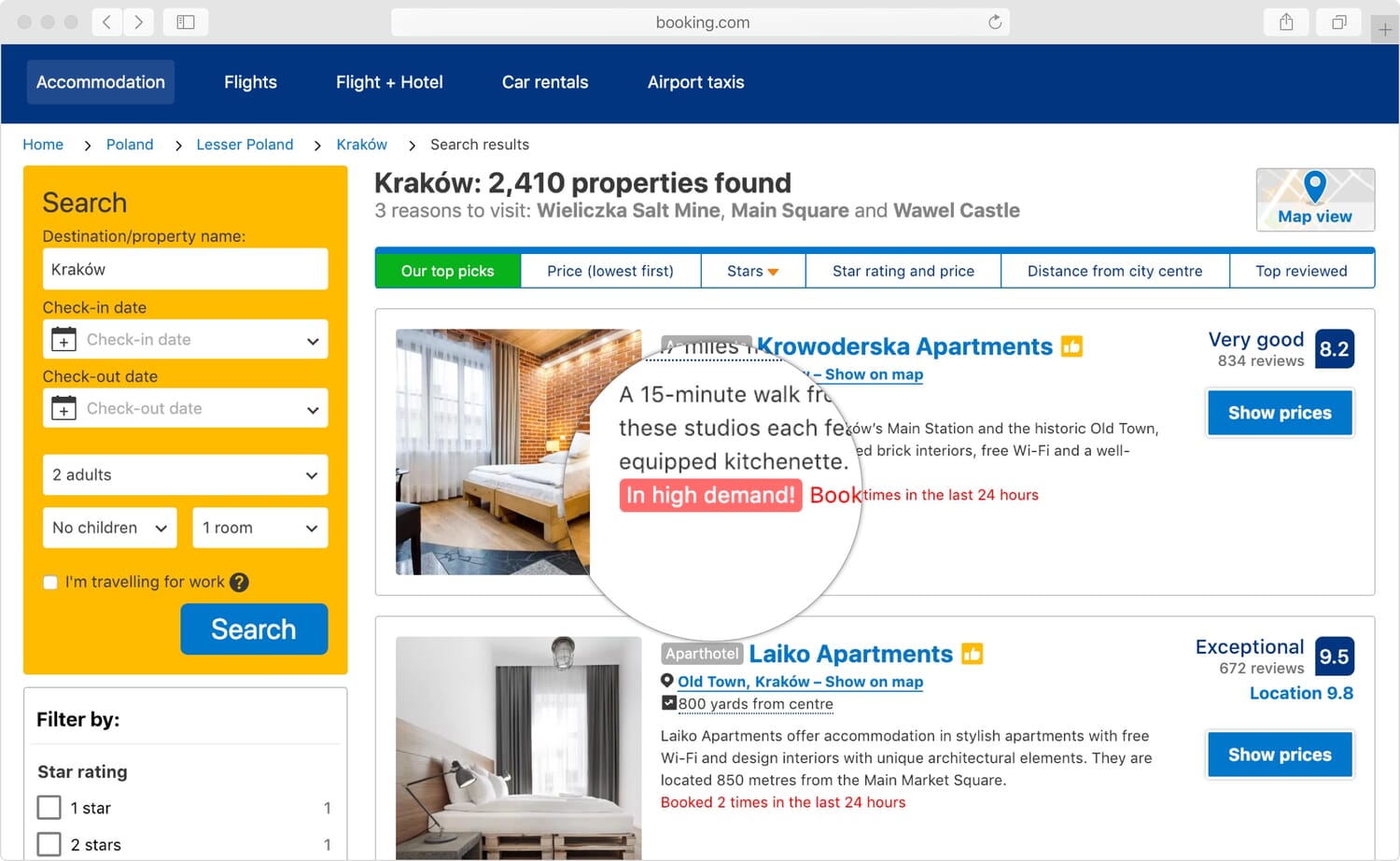 Booking.com website