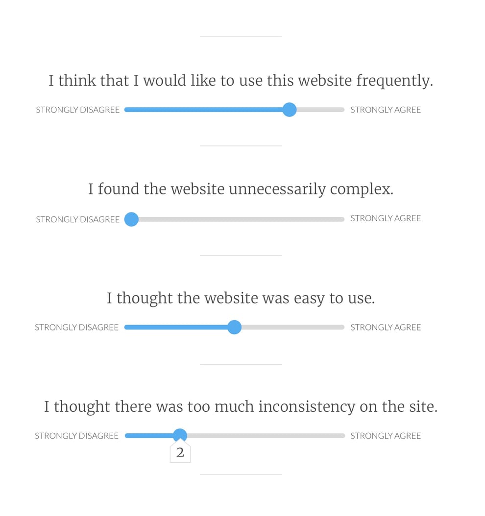 System Usability Scale Survey