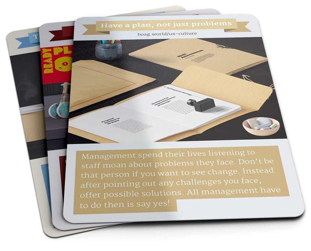User user centric culture cards